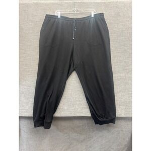 Max Studio Jogger Pants Womens 3X Black Rayon Stretch Drawstring Waist Tapered